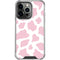 Pink Cow Print iPhone 14 Pro Clear Case